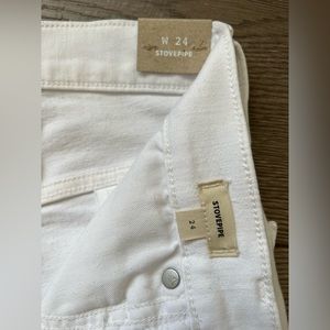 Madewell white stovepipe jeans